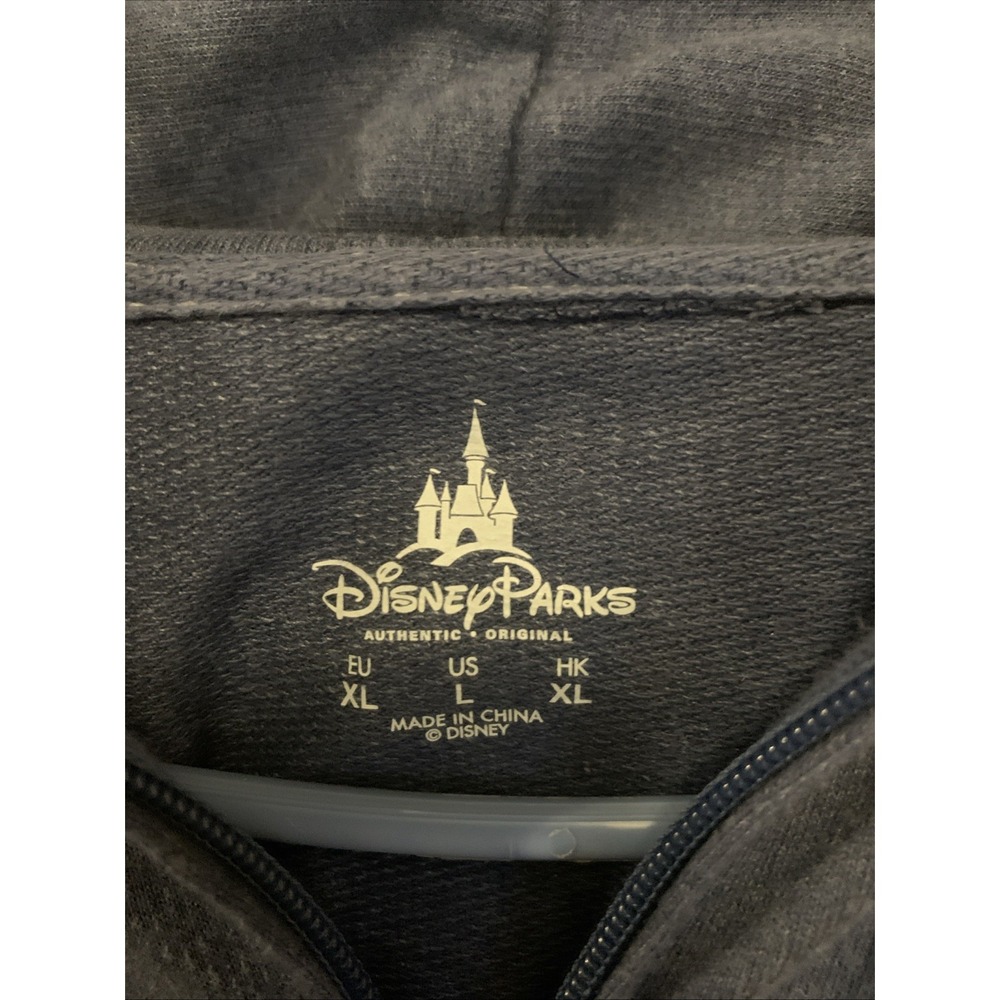 Disneyland Resort Zip Up Hoodie Minnie Mouse Embroidered Blue Womens Size M - Picture 4 of 5
